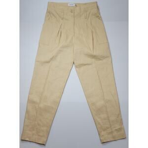 Calvin Klein Tan Linen Blend High-Rise Ankle Pants Boho Size 4 M3DK5283